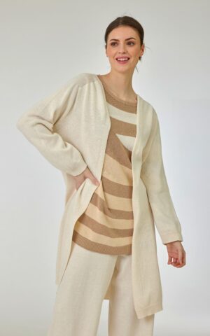 Strickcardigan Modell Nicole<span> - </span>Crystalsand, 3-4 / 40-42