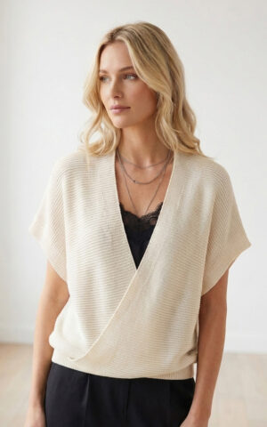 Strickpullunder Modell Amelie<span> - </span>Crystalsand, 5-6 / 44-46