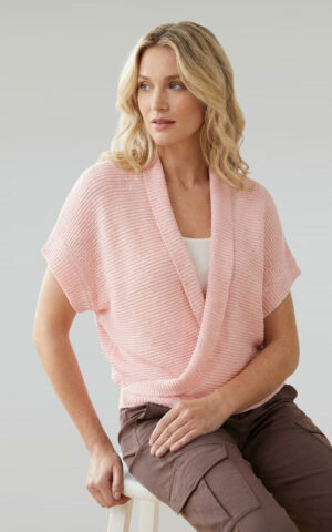 Strickpullunder Modell Amelie<span> - </span>Rosa Pastell, 5-6 / 44-46