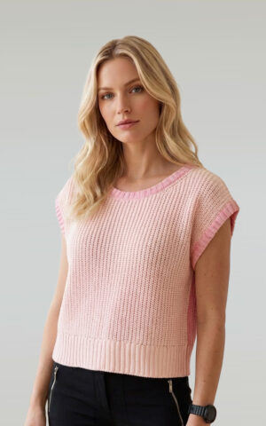 Strickpullunder Modell Antonia<span> - </span>Rosa Pastell, 5-6 / 44-46