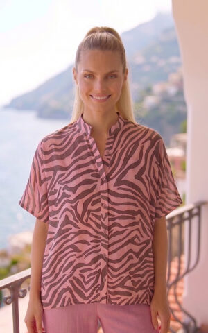 Bluse Modell Rina<span> - </span>Zebra Lilie, 5-6 / 44-46