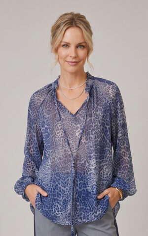 Bluse Modell Annika<span> - </span>Leo Indigo Mini, 5-6 / 44-46