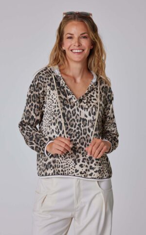 Hoodiebluse Modell Fabienne<span> - </span>Leo Greige Maxi, 3 / 40