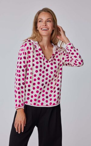 Hoodiebluse Modell Fabienne<span> - </span>Pois Berry Maxi, 3 / 40