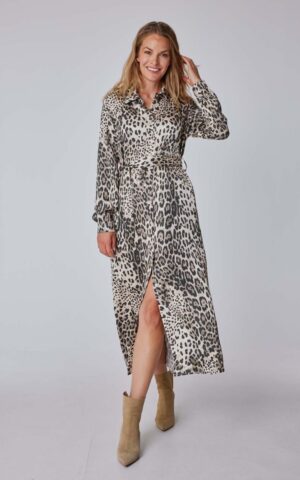Kleid Modell Melina<span> - </span>Leo Greige Maxi, 1 / 36