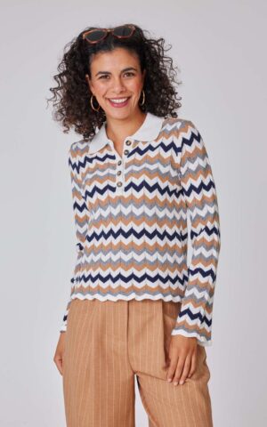 Strickpolo Modell Missy<span> - </span>Natur, 3-4 / 40-42