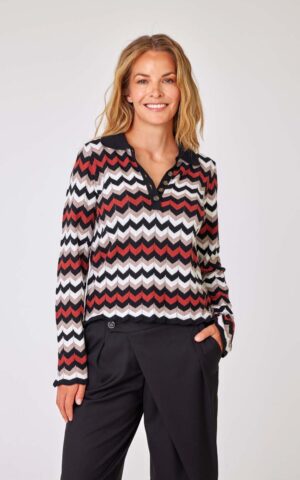 Strickpolo Modell Missy<span> - </span>Schwarz, 5-6 / 44-46