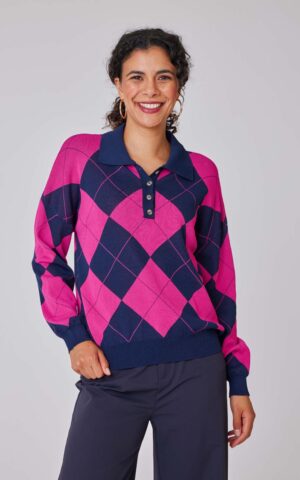 Strickpolo Modell Romina<span> - </span>Marine, 1-2 / 36-38