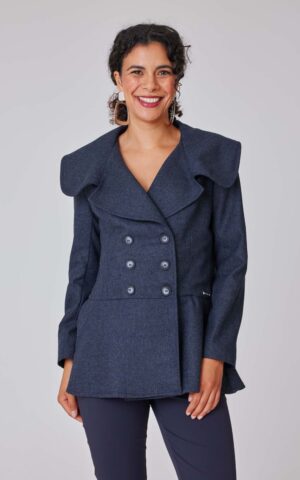 Jacke Modell Naeli<span> - </span>Dark Blu Fischgrät, 5 / 44
