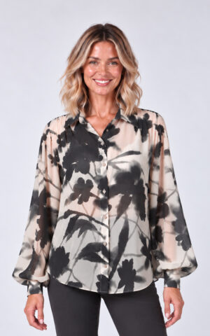 Bluse Modell Seraphina<span> - </span>Shaddow Bloom Black, 1-2 / 36-38