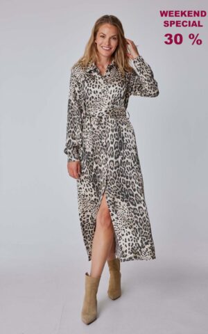 Kleid Modell Melina<span> - </span>Leo Greige Maxi, 1 / 36